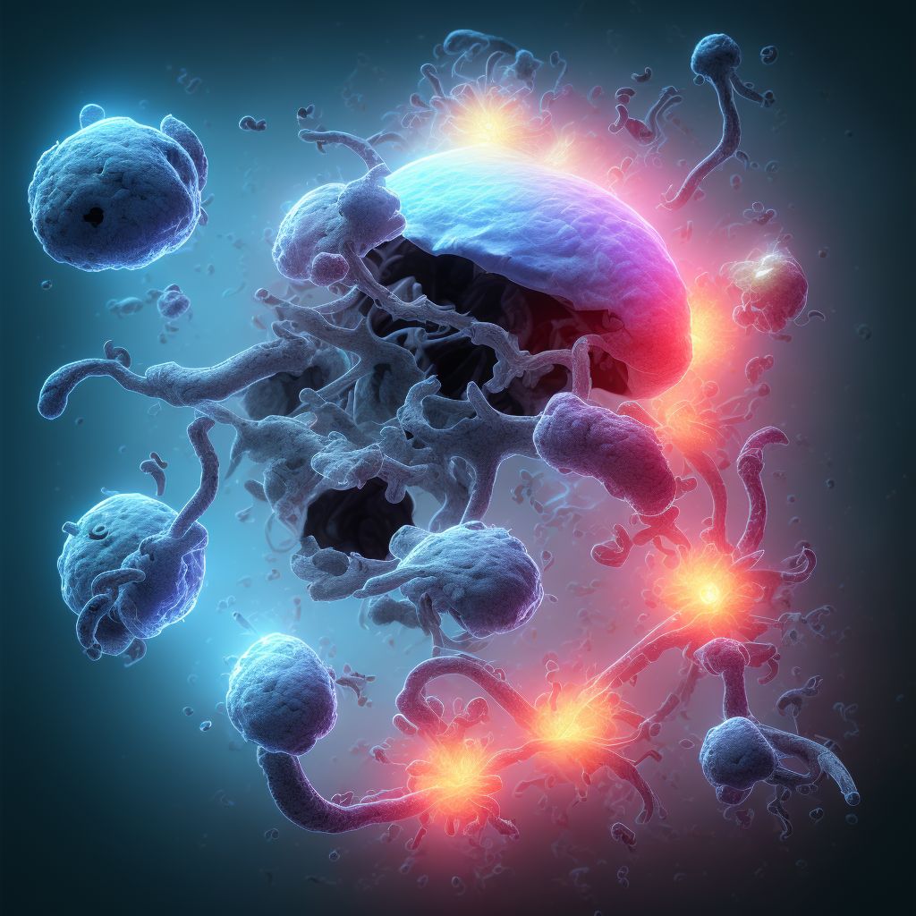 Unspecified sequelae of other nontraumatic intracranial hemorrhage digital illustration