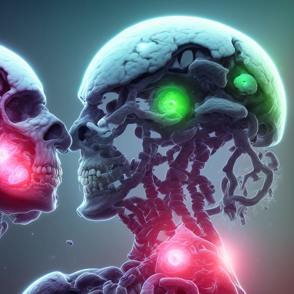 Hemiplegia and hemiparesis following other nontraumatic intracranial hemorrhage affecting right dominant side digital illustration