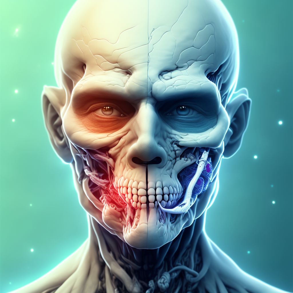 Facial weakness following other nontraumatic intracranial hemorrhage digital illustration