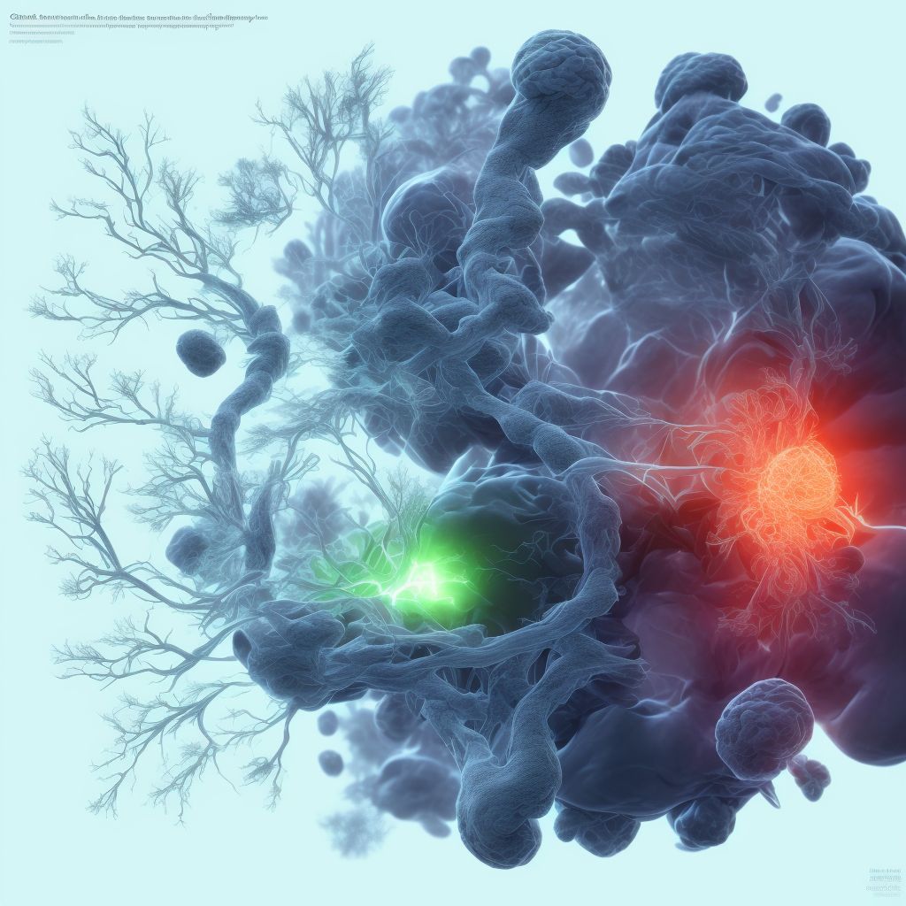 Other symptoms and signs involving cognitive functions following cerebral infarction digital illustration