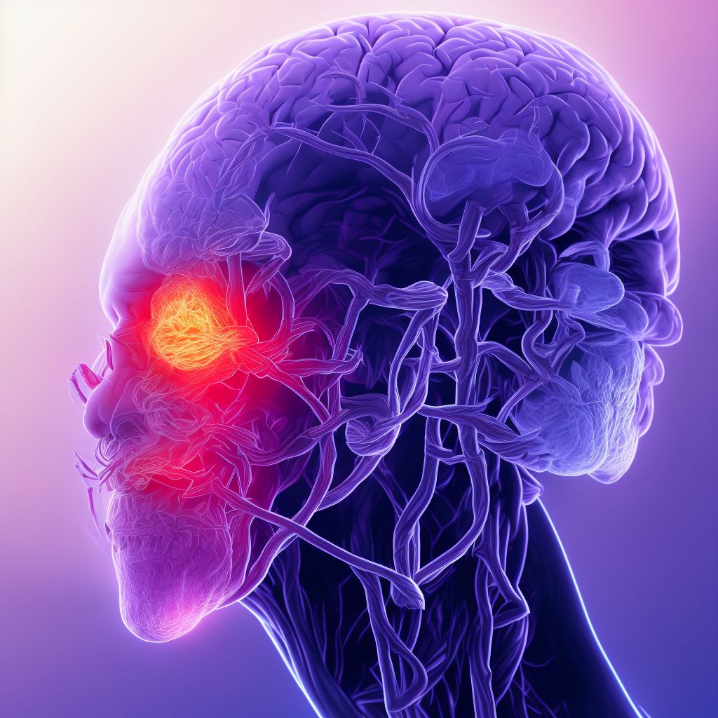 Frontal lobe and executive function deficit following other cerebrovascular disease digital illustration