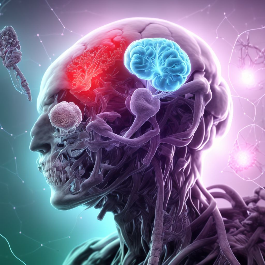 Unspecified symptoms and signs involving cognitive functions following other cerebrovascular disease digital illustration