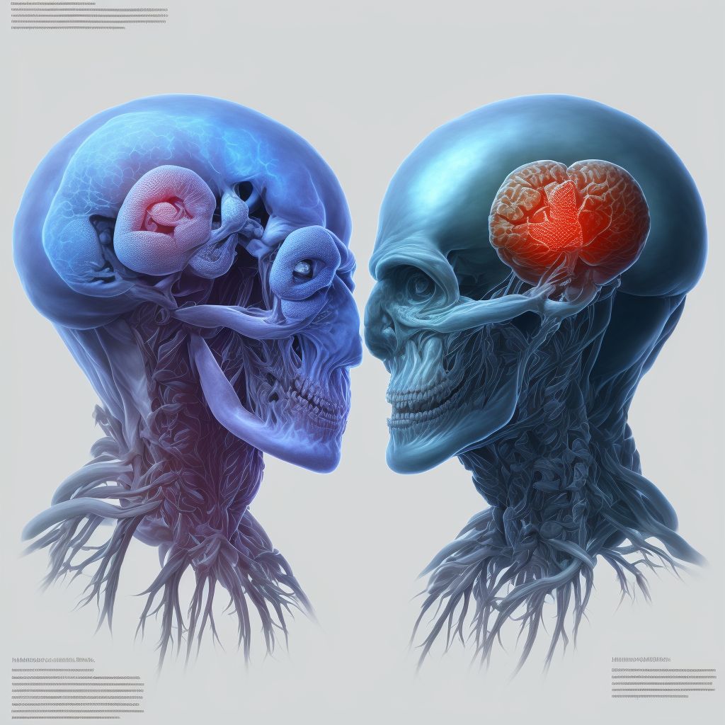 Hemiplegia and hemiparesis following other cerebrovascular disease affecting right non-dominant side digital illustration