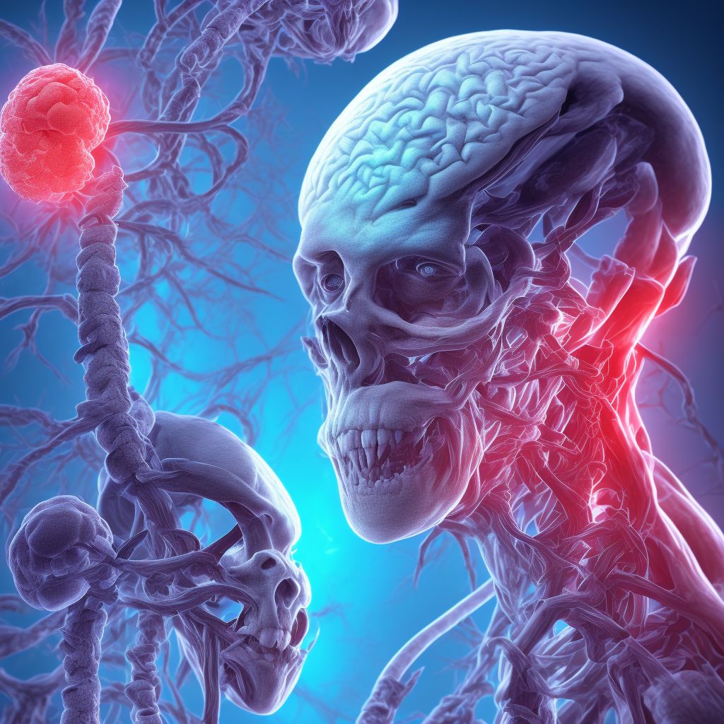 Hemiplegia and hemiparesis following other cerebrovascular disease affecting left non-dominant side digital illustration