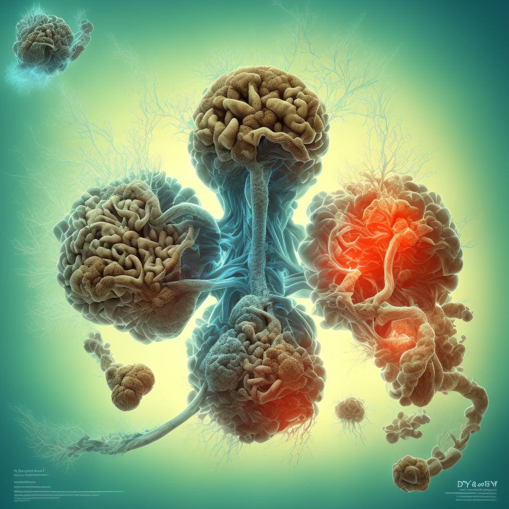 Dysphagia following other cerebrovascular disease digital illustration