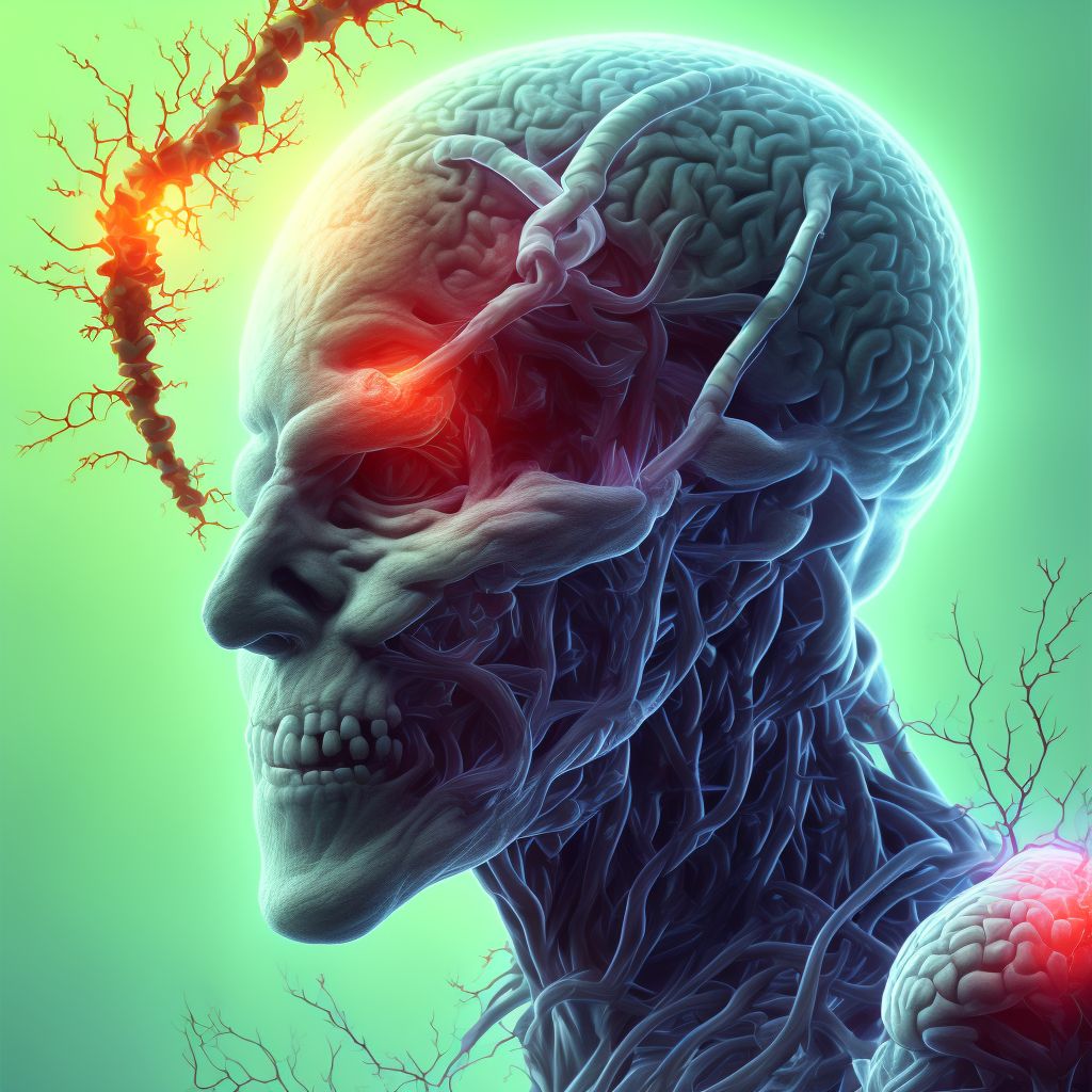 Ataxia following other cerebrovascular disease digital illustration