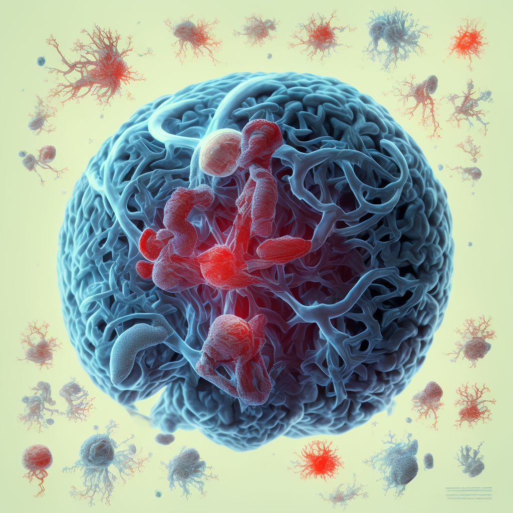 Psychomotor deficit following unspecified cerebrovascular disease digital illustration