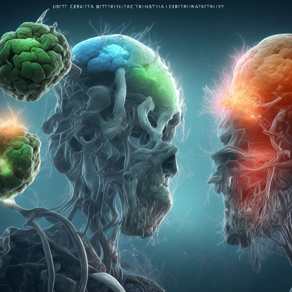 Dysarthria following unspecified cerebrovascular disease digital illustration