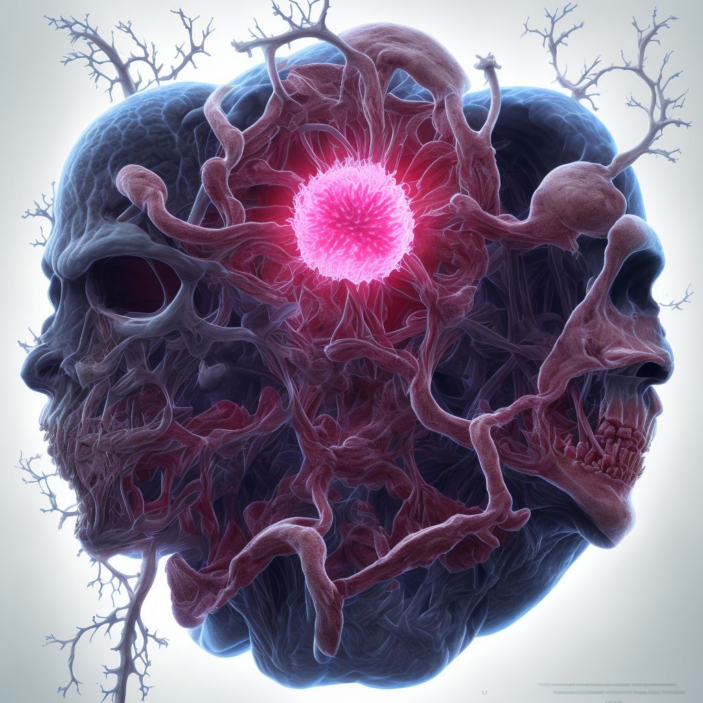 Dysphagia following unspecified cerebrovascular disease digital illustration