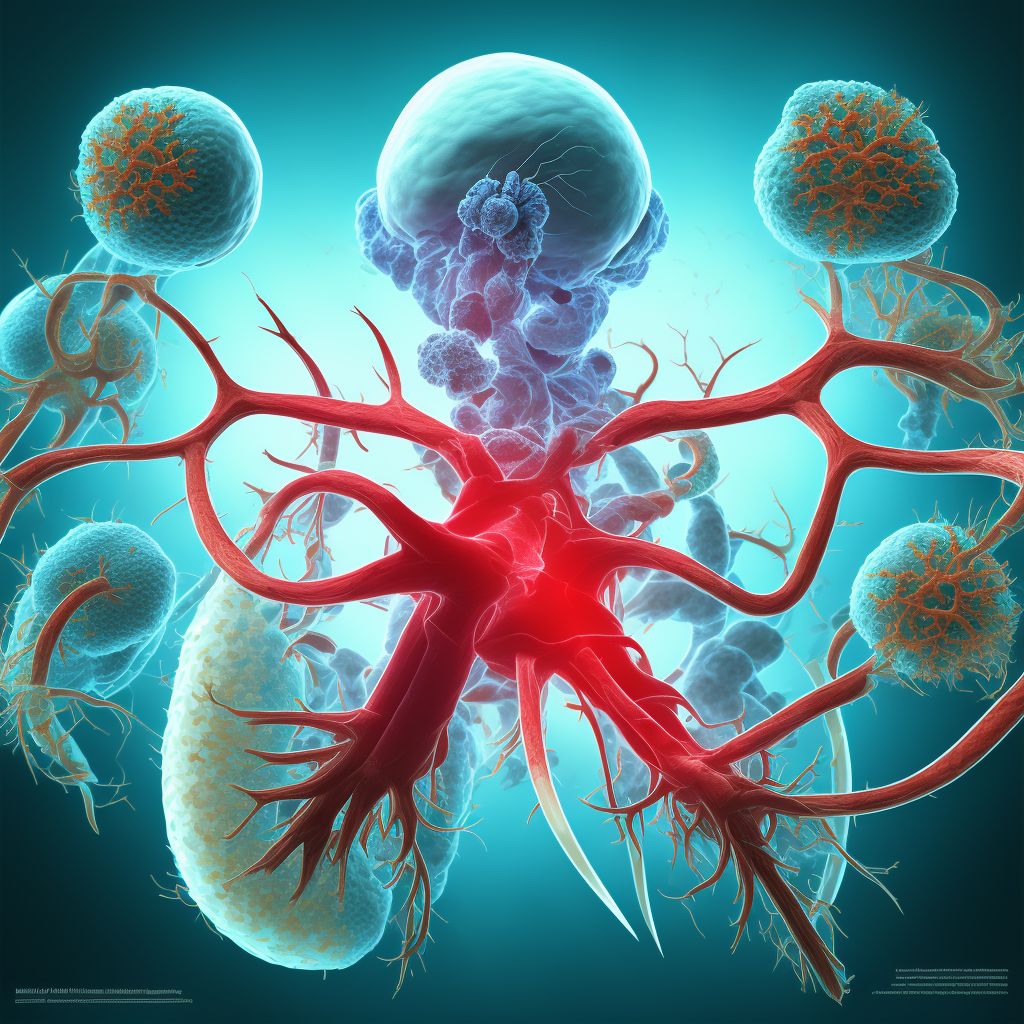 Atherosclerosis of renal artery digital illustration