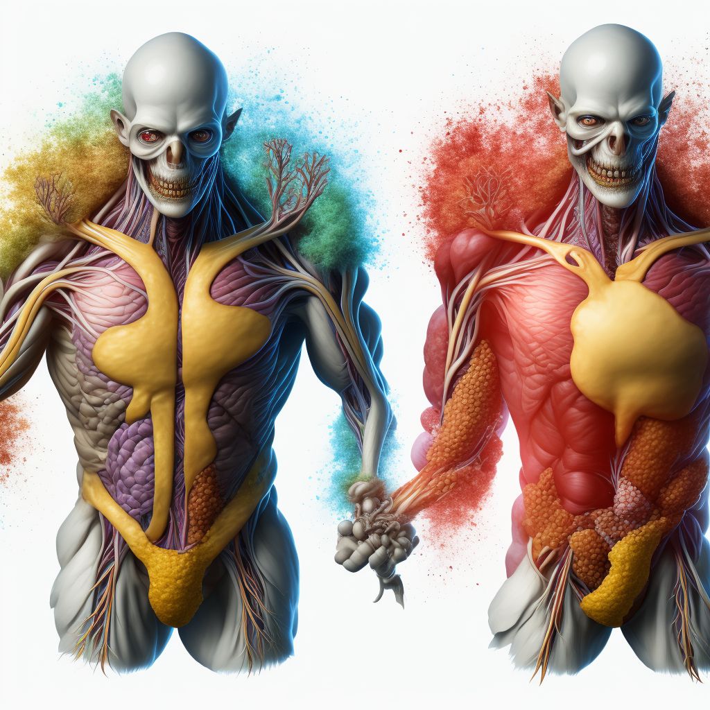 Atherosclerosis of native arteries of extremities with intermittent claudication, bilateral legs digital illustration