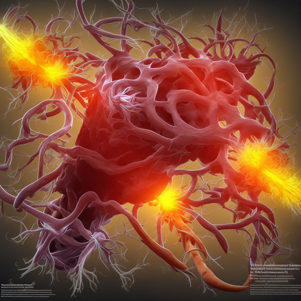 Atherosclerosis of native arteries of extremities with gangrene, right leg digital illustration