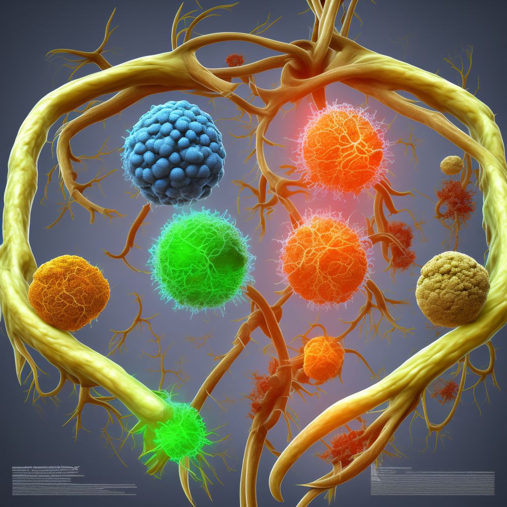 Atherosclerosis of native arteries of extremities with gangrene, bilateral legs digital illustration