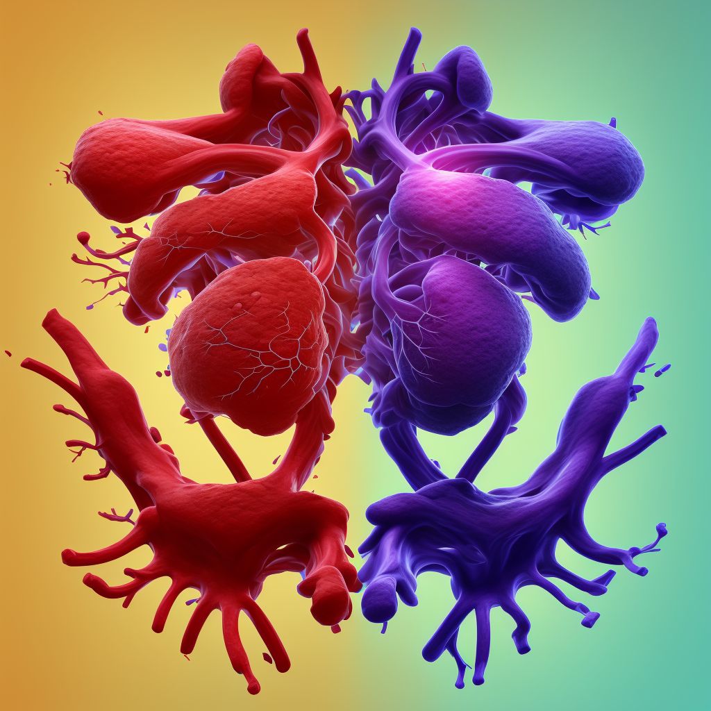 Atherosclerosis of unspecified type of bypass graft(s) of the extremities with intermittent claudication, unspecified extremity digital illustration