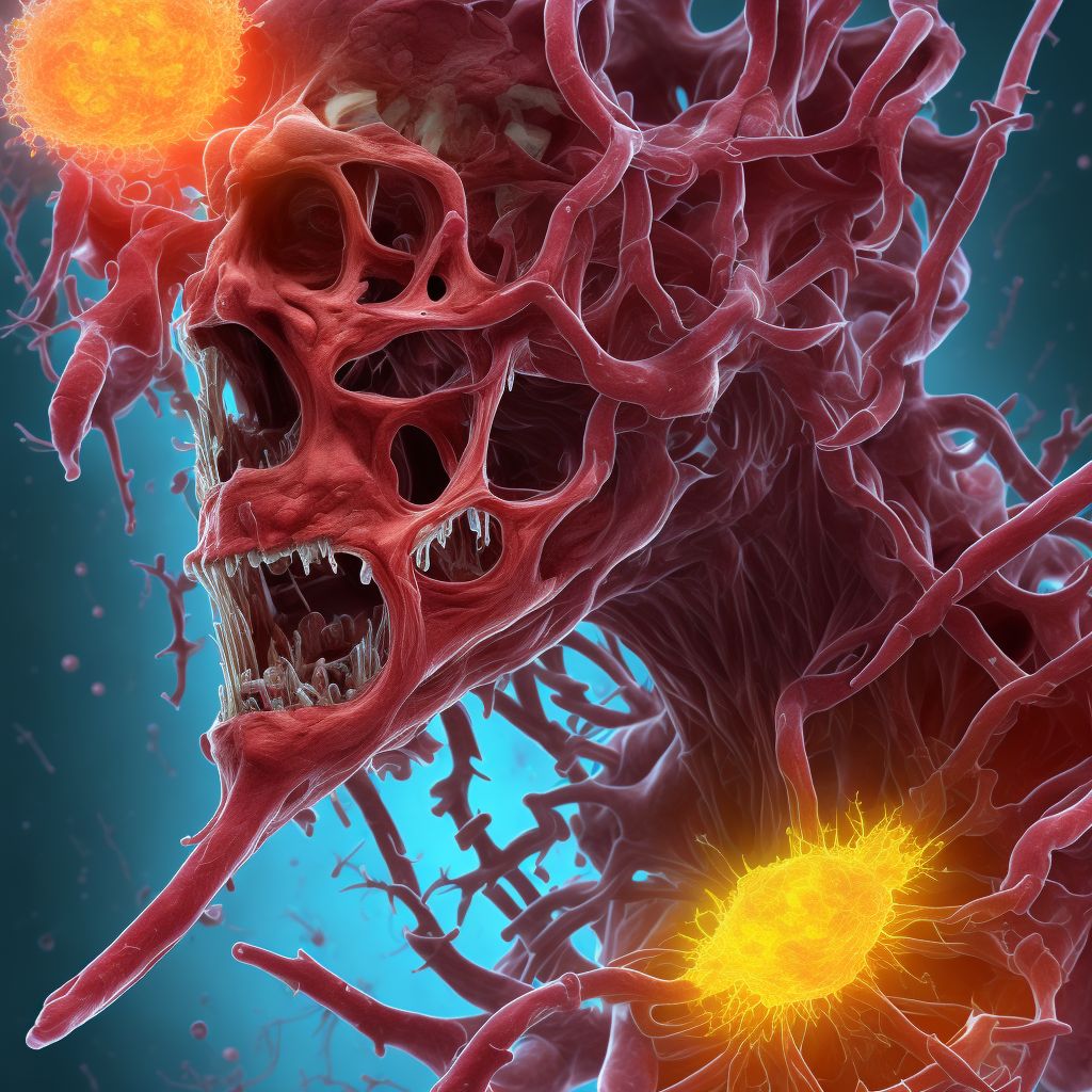 Unspecified atherosclerosis of nonbiological bypass graft(s) of the extremities, right leg digital illustration