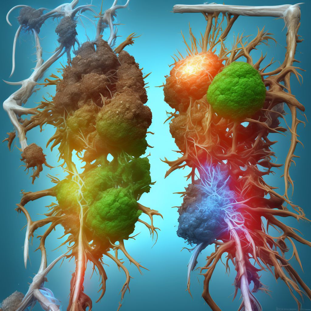 Unspecified atherosclerosis of nonbiological bypass graft(s) of the extremities, bilateral legs digital illustration