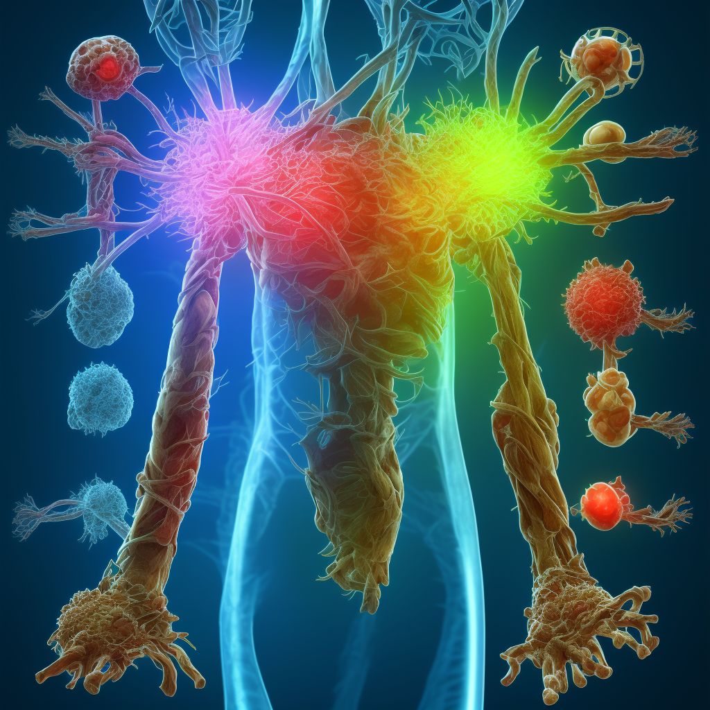 Atherosclerosis of nonbiological bypass graft(s) of the extremities with intermittent claudication, bilateral legs digital illustration