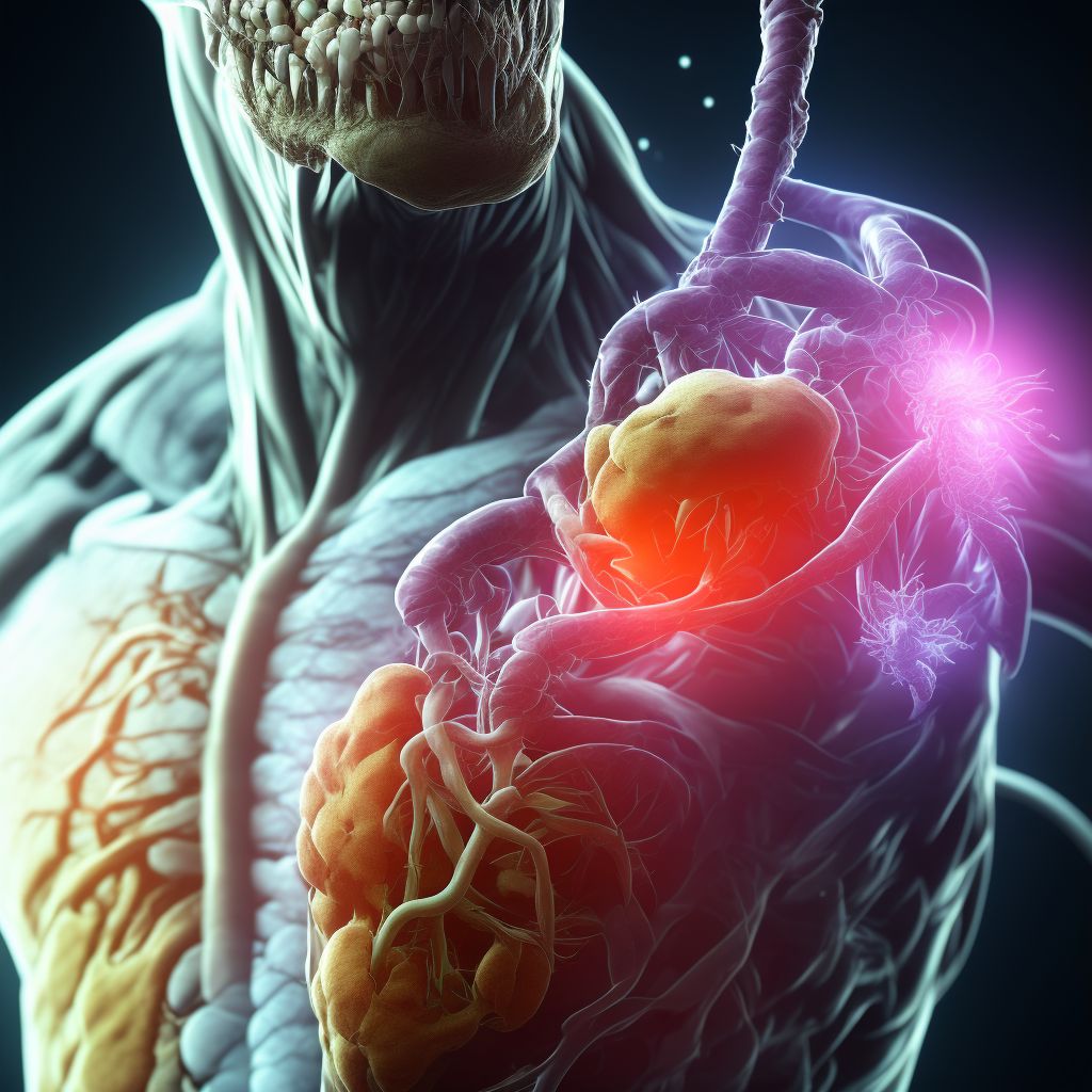 Atherosclerosis of other type of bypass graft(s) of other extremity with ulceration digital illustration