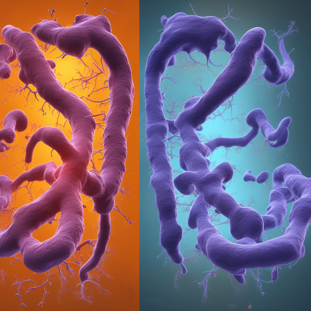 Dissection of unspecified site of aorta digital illustration