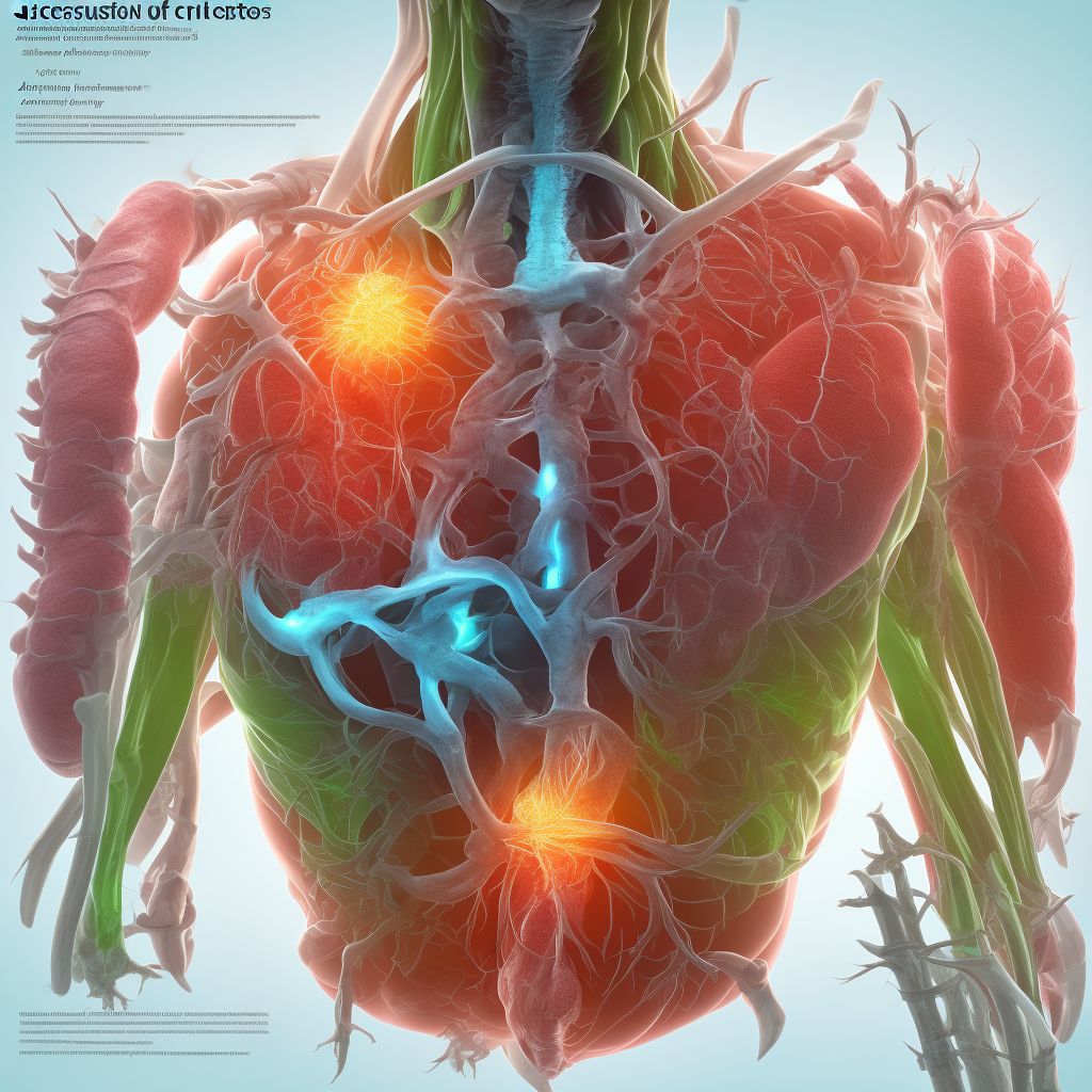 Dissection of ascending aorta digital illustration