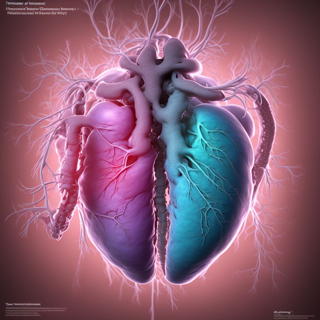 Dissection of thoracoabdominal aorta digital illustration