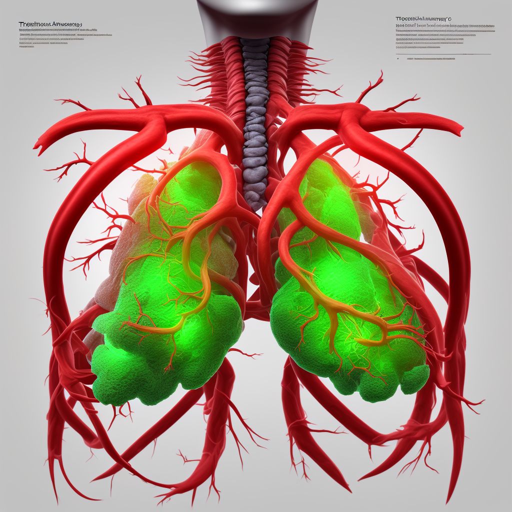 Thoracic aortic aneurysm, without rupture digital illustration