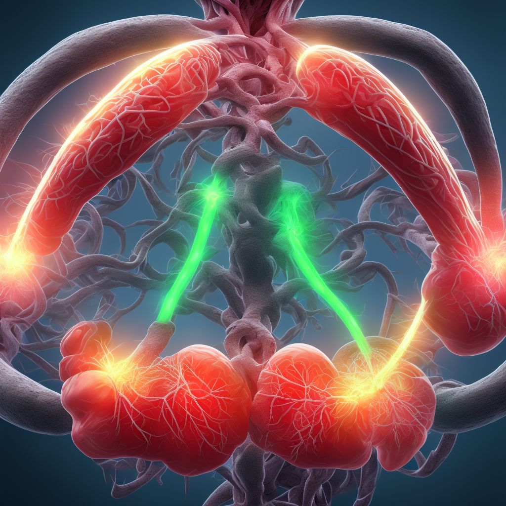 Aneurysm of the ascending aorta, without rupture digital illustration