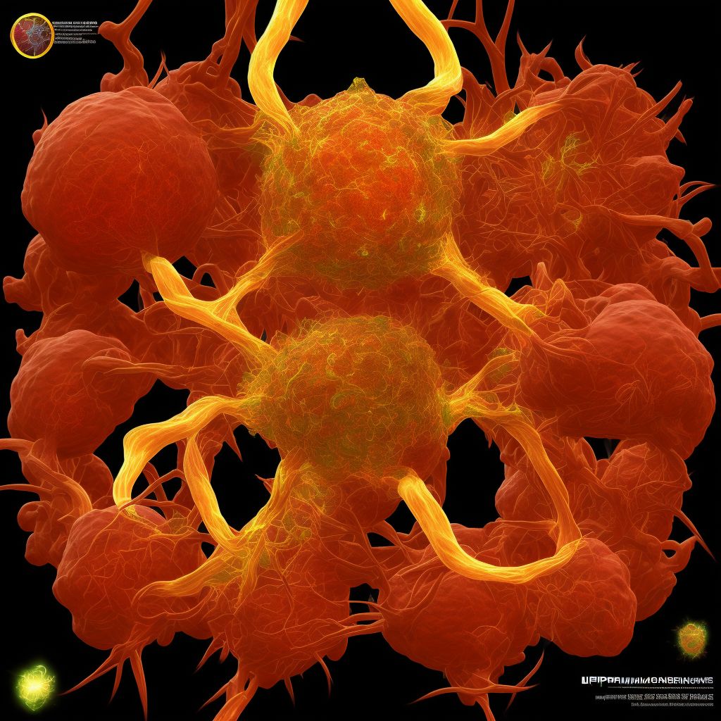 Aneurysm of artery of upper extremity digital illustration