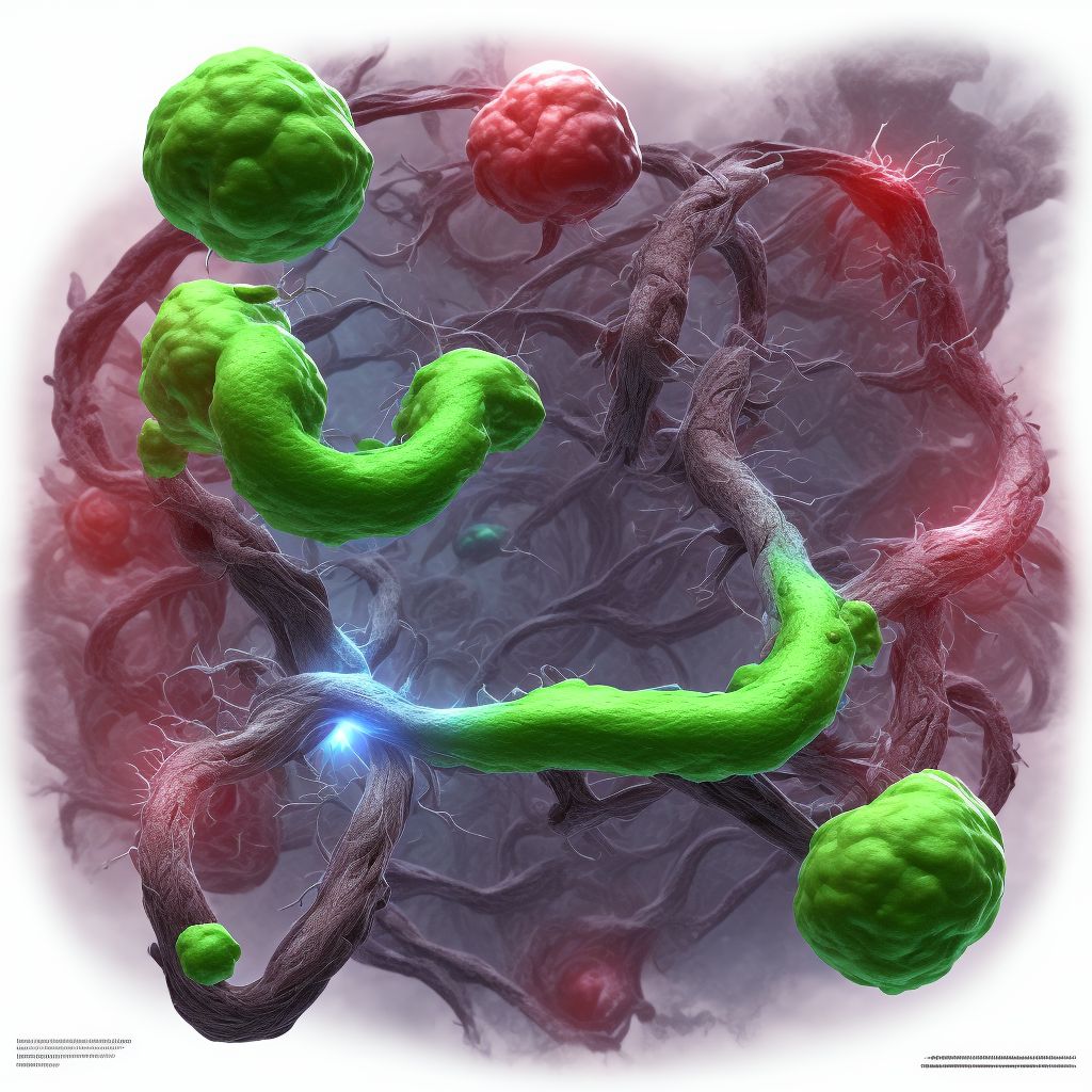 Other arterial embolism and thrombosis of abdominal aorta digital illustration