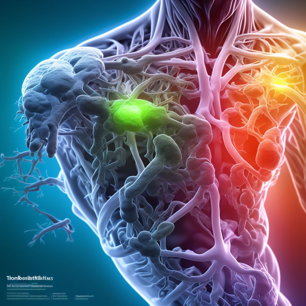 Embolism and thrombosis of thoracic aorta digital illustration