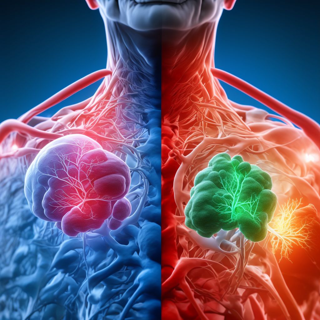 Embolism and thrombosis of arteries of the upper extremities digital illustration