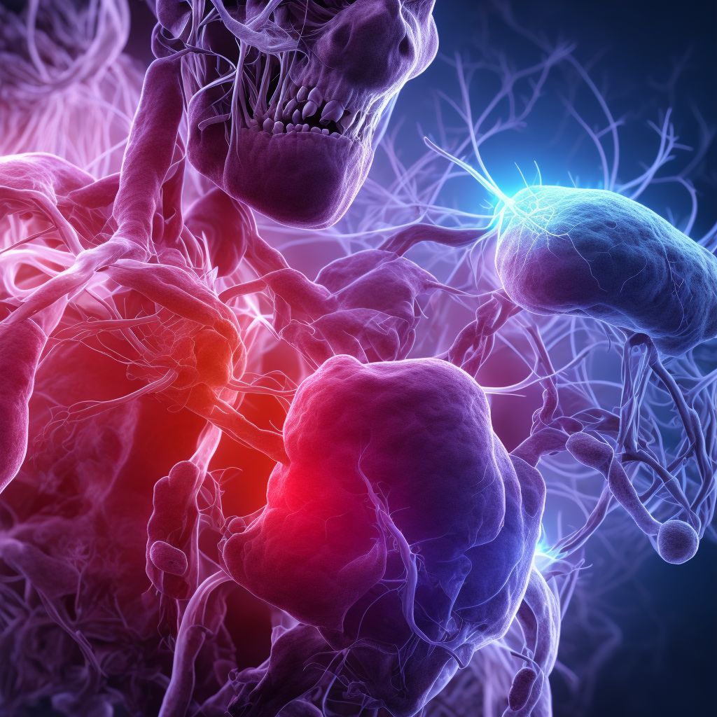 Embolism and thrombosis of iliac artery digital illustration