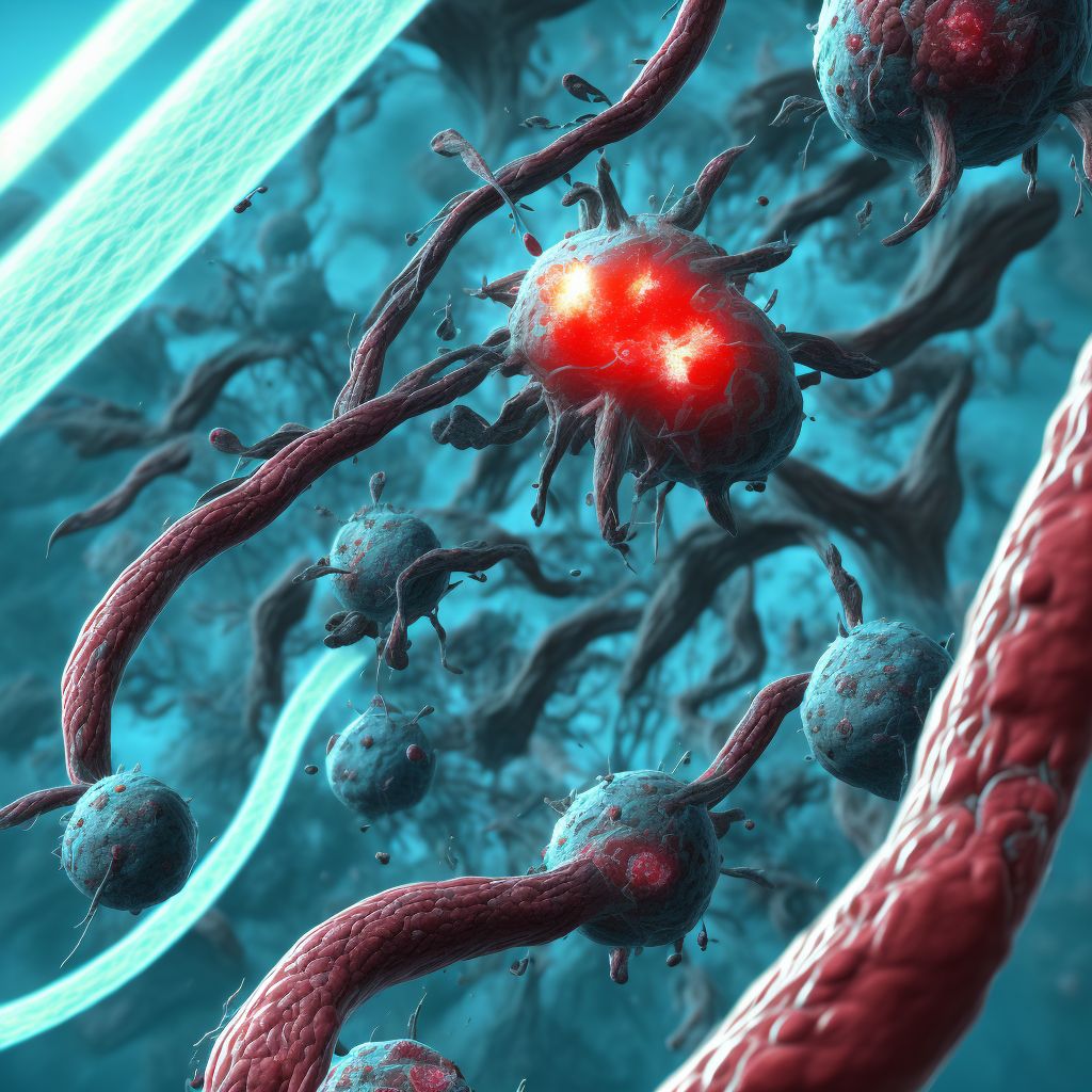 Embolism and thrombosis of unspecified artery digital illustration