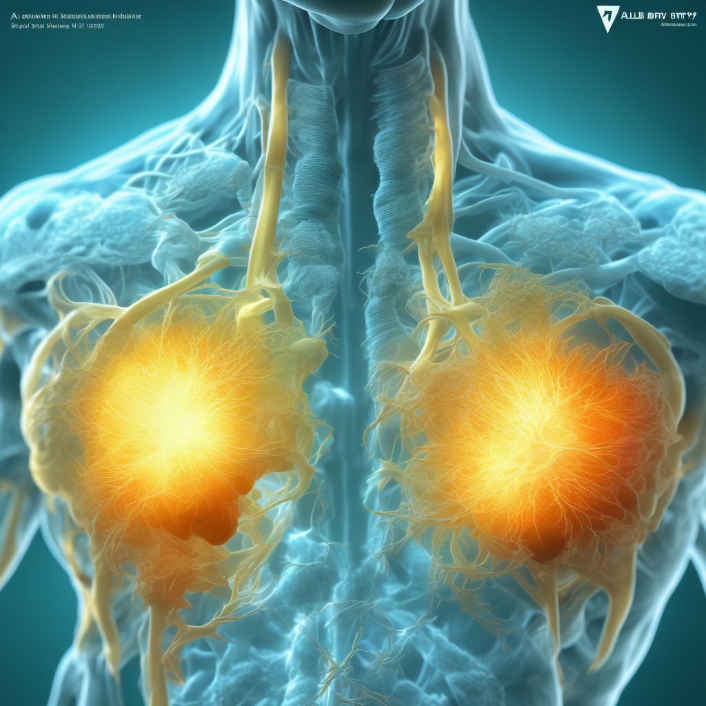 Atheroembolism of left upper extremity digital illustration