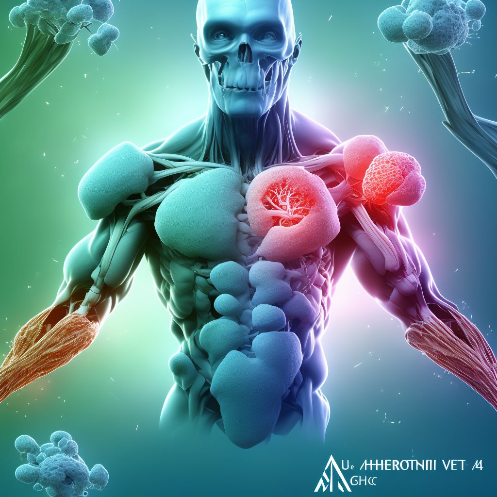 Atheroembolism of unspecified upper extremity digital illustration