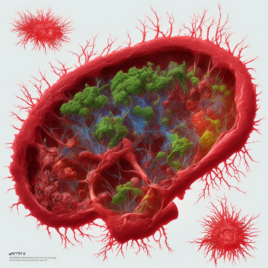 Dissection of unspecified artery digital illustration