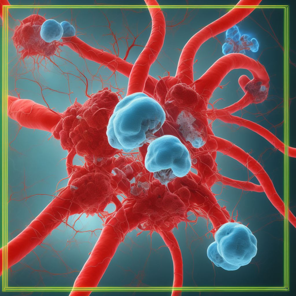 Dissection of renal artery digital illustration