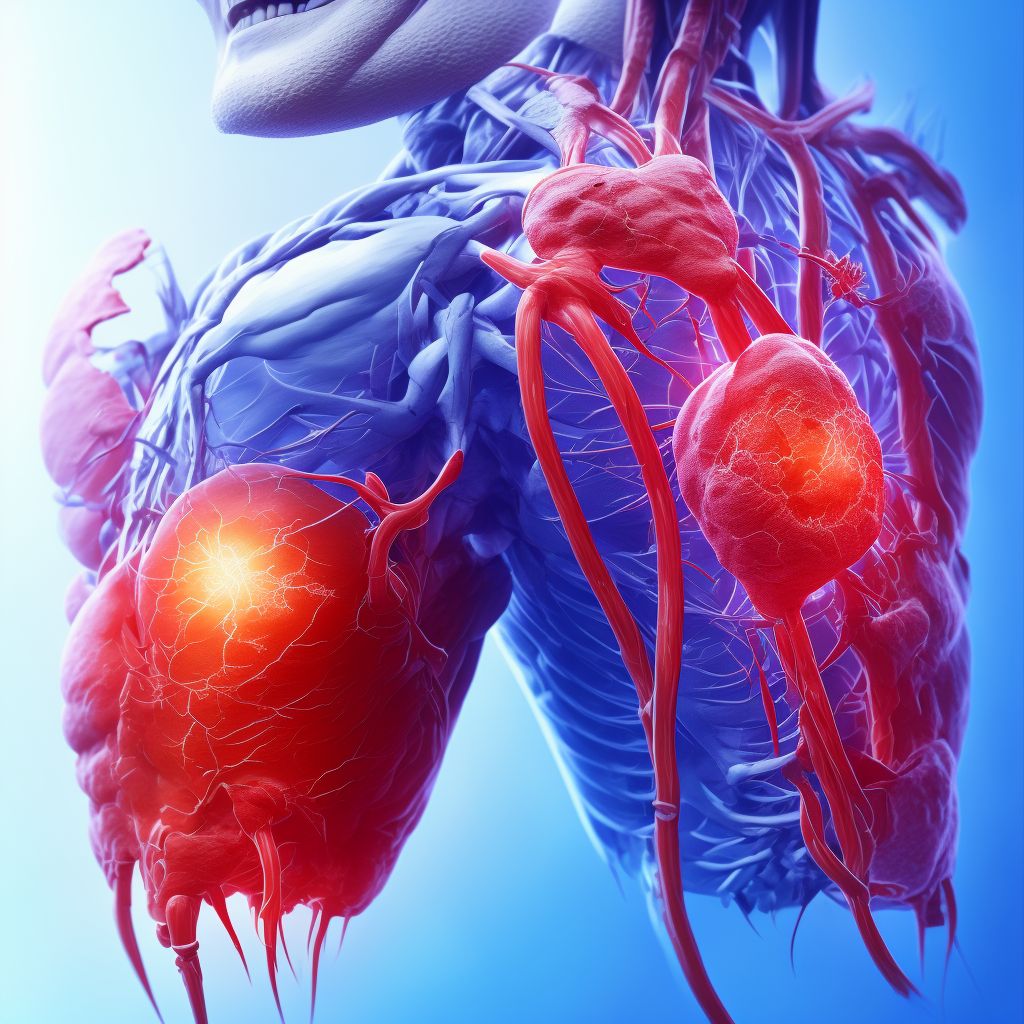 Dissection of artery of upper extremity digital illustration