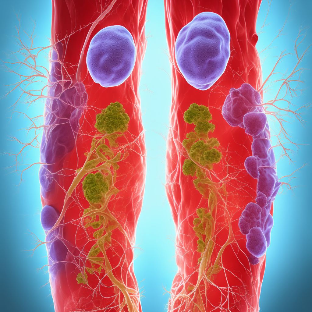 Phlebitis and thrombophlebitis of tibial vein, bilateral digital illustration