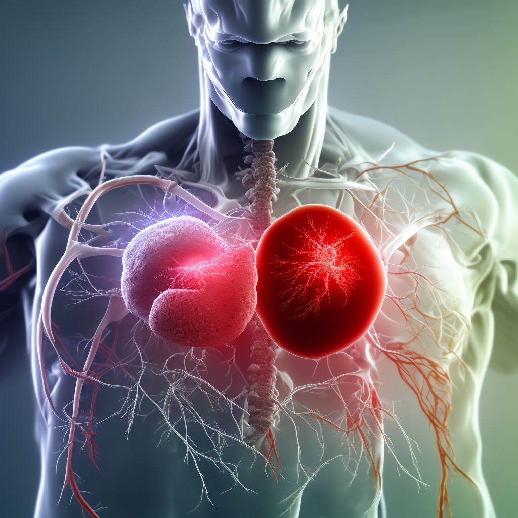 Acute embolism and thrombosis of superior vena cava digital illustration