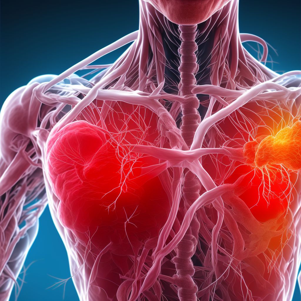 Acute embolism and thrombosis of other thoracic veins digital illustration