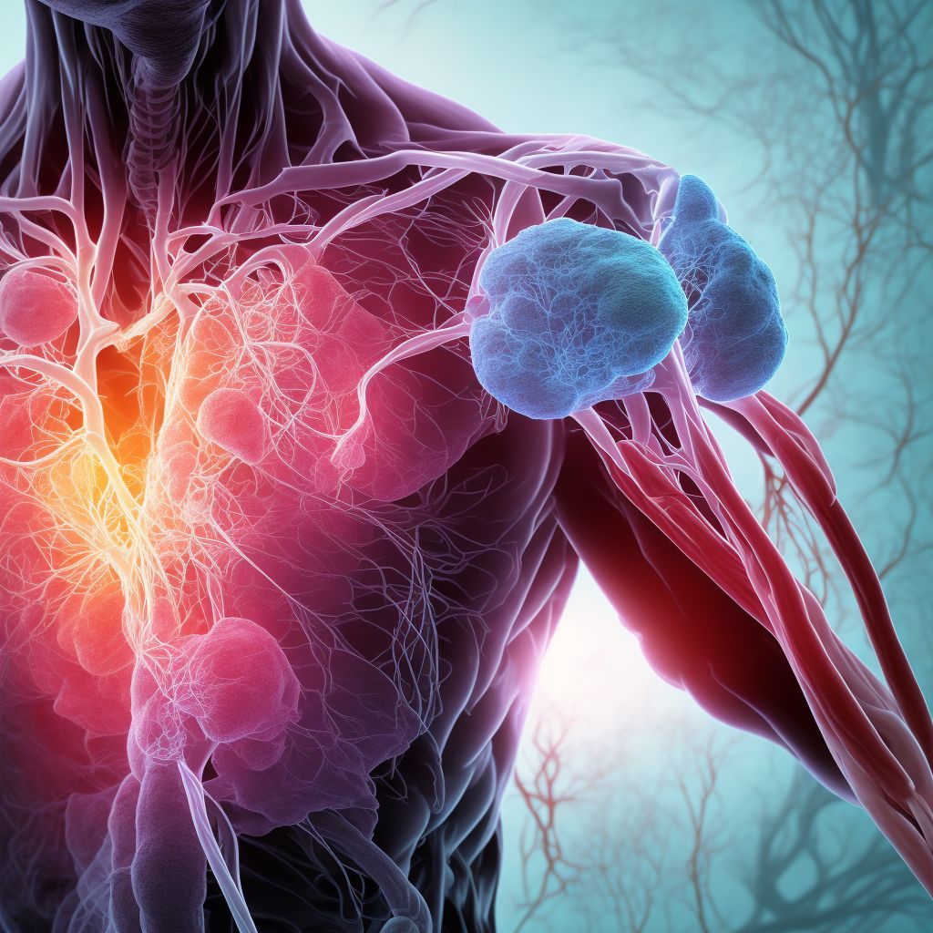 Chronic embolism and thrombosis of unspecified femoral vein digital illustration