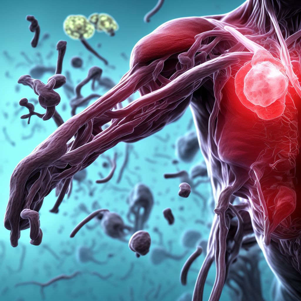 Acute embolism and thrombosis of unspecified vein digital illustration