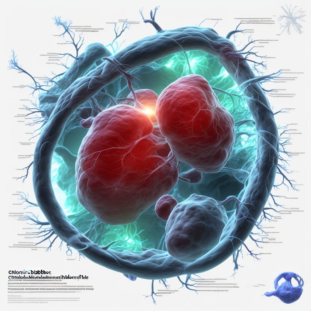 Chronic embolism and thrombosis of right subclavian vein digital illustration