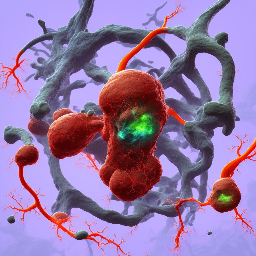 Chronic embolism and thrombosis of unspecified subclavian vein digital illustration