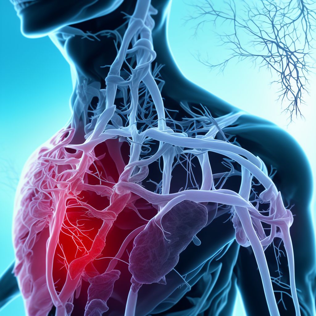 Chronic embolism and thrombosis of internal jugular vein, bilateral digital illustration