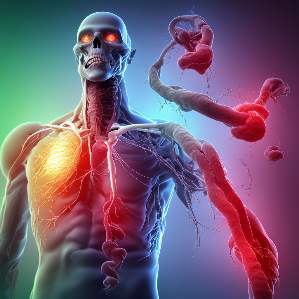 Chronic embolism and thrombosis of unspecified internal jugular vein digital illustration