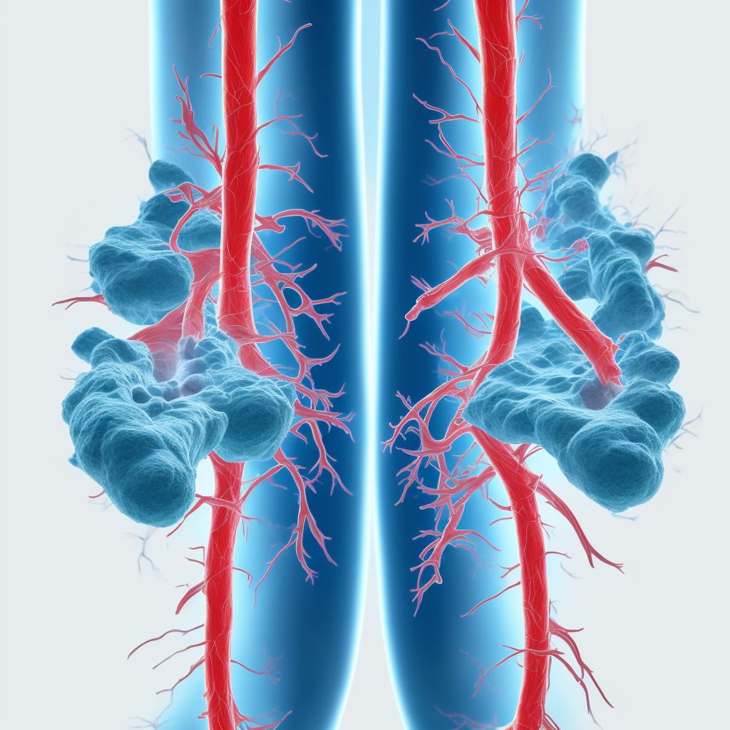 Varicose veins of unspecified lower extremity with ulcer of ankle digital illustration