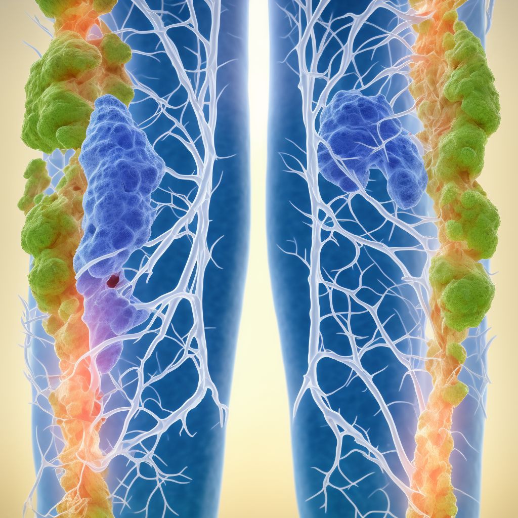 Varicose veins of unspecified lower extremity with ulcer of unspecified site digital illustration