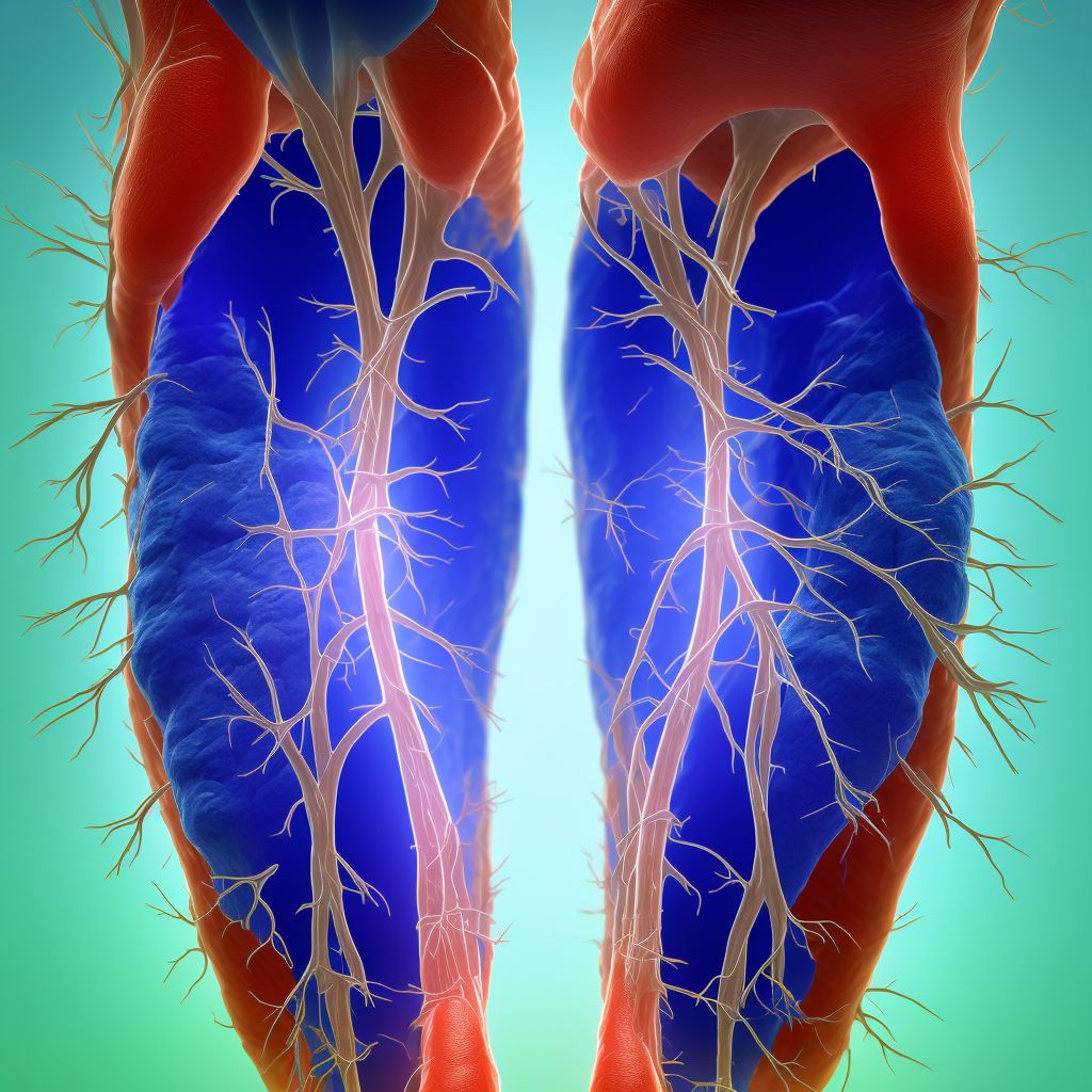 Varicose veins of left lower extremity with both ulcer other part of foot and inflammation digital illustration